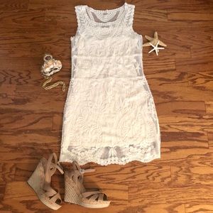 Express Lace Cream Dress